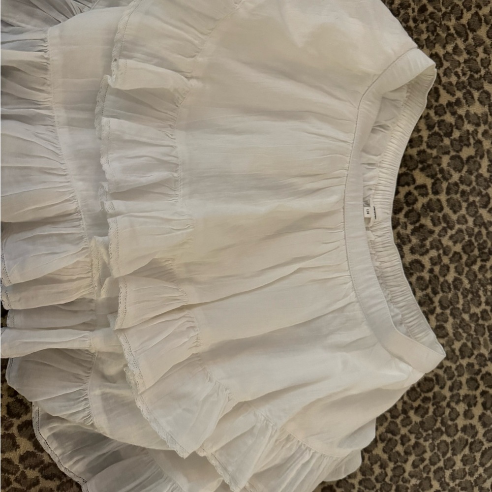 Aerie Cream Pleated Skirt